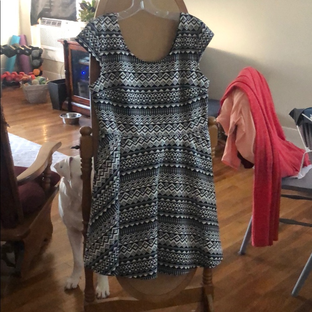 Black and creamy white dress